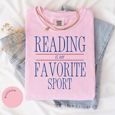 Reading is My Favorite Sport Comfort Color® Shirt, Bookish Shirt, Vintage Reading Sweatshirt, Book Lover, Booktok Gift, Bookworm Reader Gift