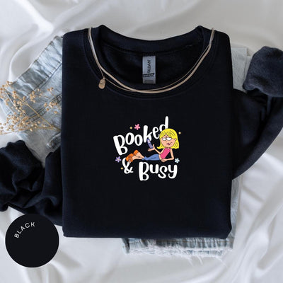 Booked and Busy Crewneck, Lizzie McGuire Sweatshirt, Vintage Y2K Shirt, 90s Nostalgia Gift, Womens Retro Graphic Tee, Gift for Her, TV Merch