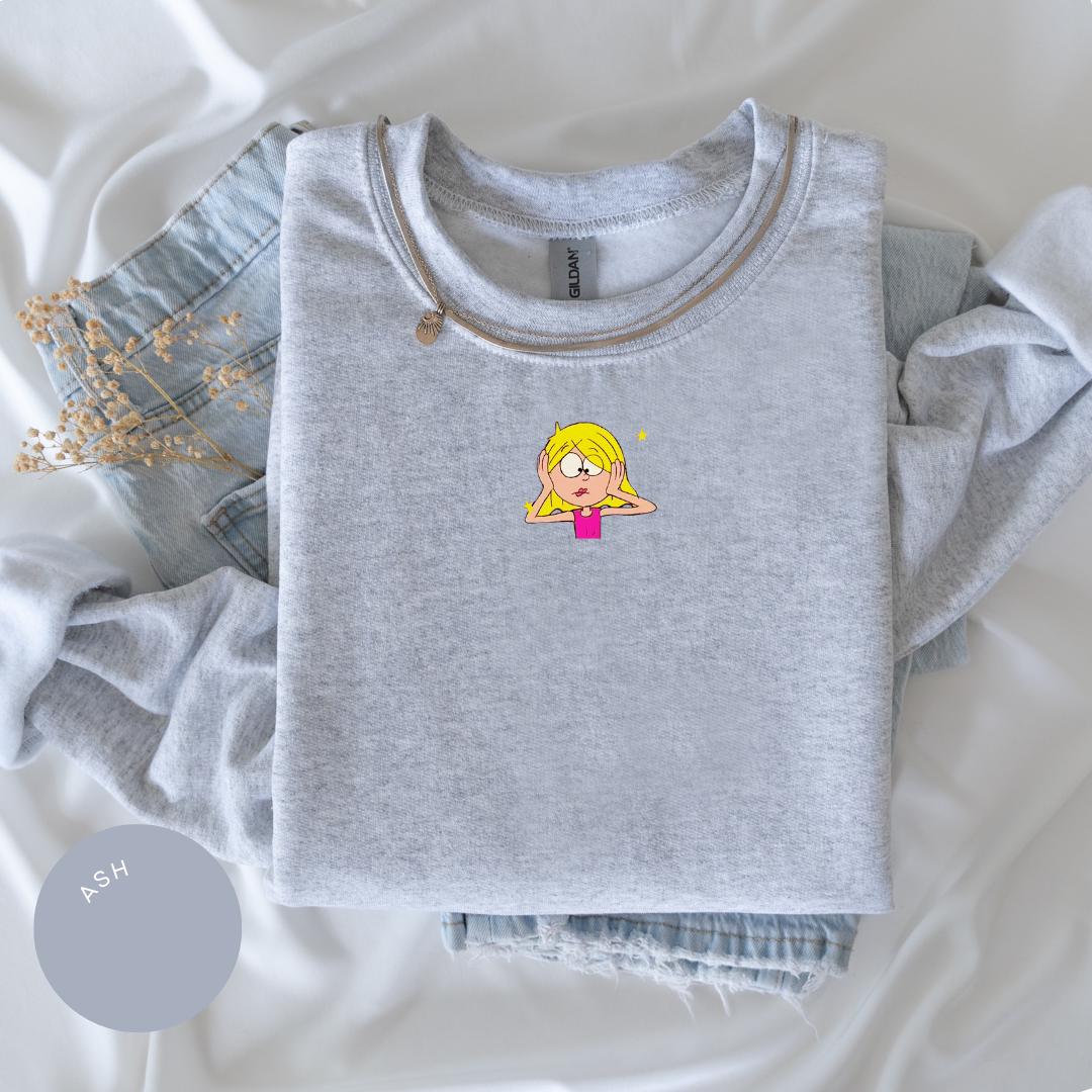 Lizzie Cartoon Crewneck, Lizzie McGuire Crewneck, Vintage Y2K Shirt, 90s Nostalgia Gift, Gift for Her, Womens Graphic Tee, TV Cartoon Tee