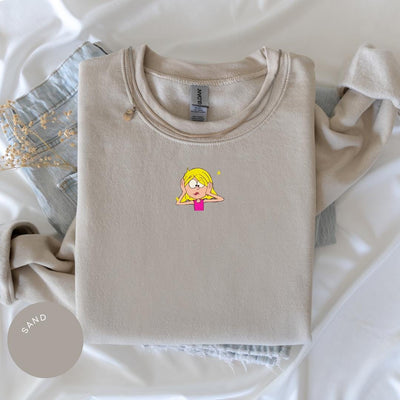 Lizzie Cartoon Crewneck, Lizzie McGuire Crewneck, Vintage Y2K Shirt, 90s Nostalgia Gift, Gift for Her, Womens Graphic Tee, TV Cartoon Tee