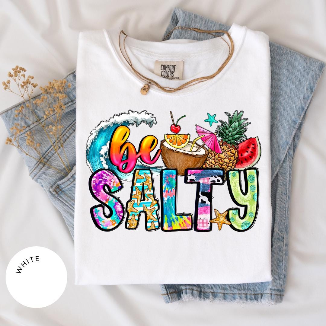 Be Salty Comfort Color® Shirt, Funny Beach Tee, Salty Shirt, Vacation Shirt, Summer Shirt, Beach Lover Gift, Trendy Graphic Tee, Summer Trip