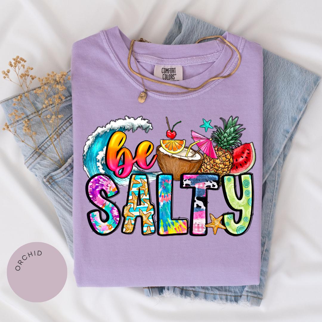 Be Salty Comfort Color® Shirt, Funny Beach Tee, Salty Shirt, Vacation Shirt, Summer Shirt, Beach Lover Gift, Trendy Graphic Tee, Summer Trip