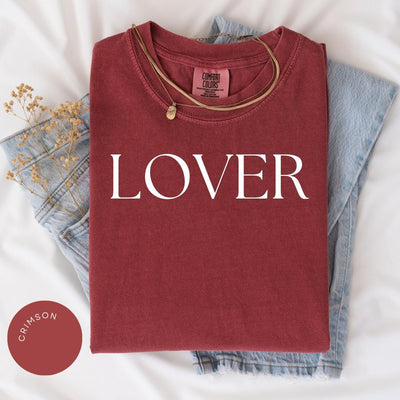 Lover Comfort Colors® Shirt, Valentine Day Shirt, Valentine Tee, Womens Heart Shirt, Cute Love Tee, Retro Valentine Gift, Ladies Valentine