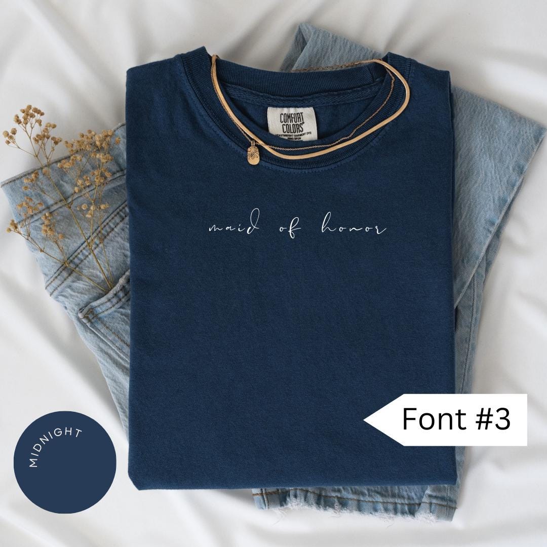 Maid of Honor Comfort Colors® Shirt, Bridesmaid Shirt, Maid of Honor Gift, Bridesmaid Gifts, MOH Shirt, Bridesmaid Proposal, Team Bride Tee