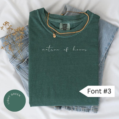Matron of Honor Comfort Colors® Shirt, Bridesmaid Shirt, Matron of Honor Gift, Bridesmaid Gifts, MOH Shirt, Bridesmaid Proposal, Team Bride
