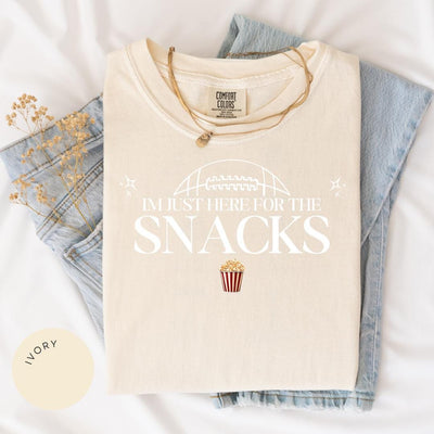 I'm Just Here For The Snacks Comfort Colors® Shirt, Game Day Shirt, Football Game Day Shirt, Funny Football Shirt, Football Season Apparel