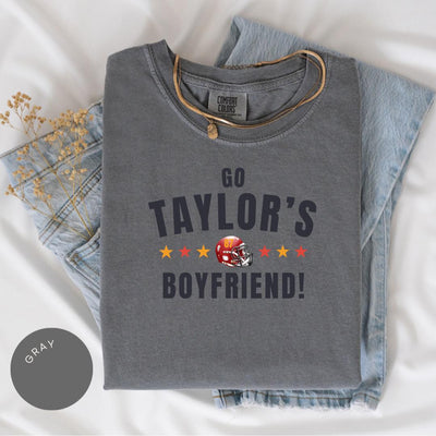 Go Taylor's Boyfriend Comfort Colors® Shirt, Trendy Kansas City Fan Shirt, Karma 87 Shirt, Game Day Shirt, Taylor Travis Fan Shirt