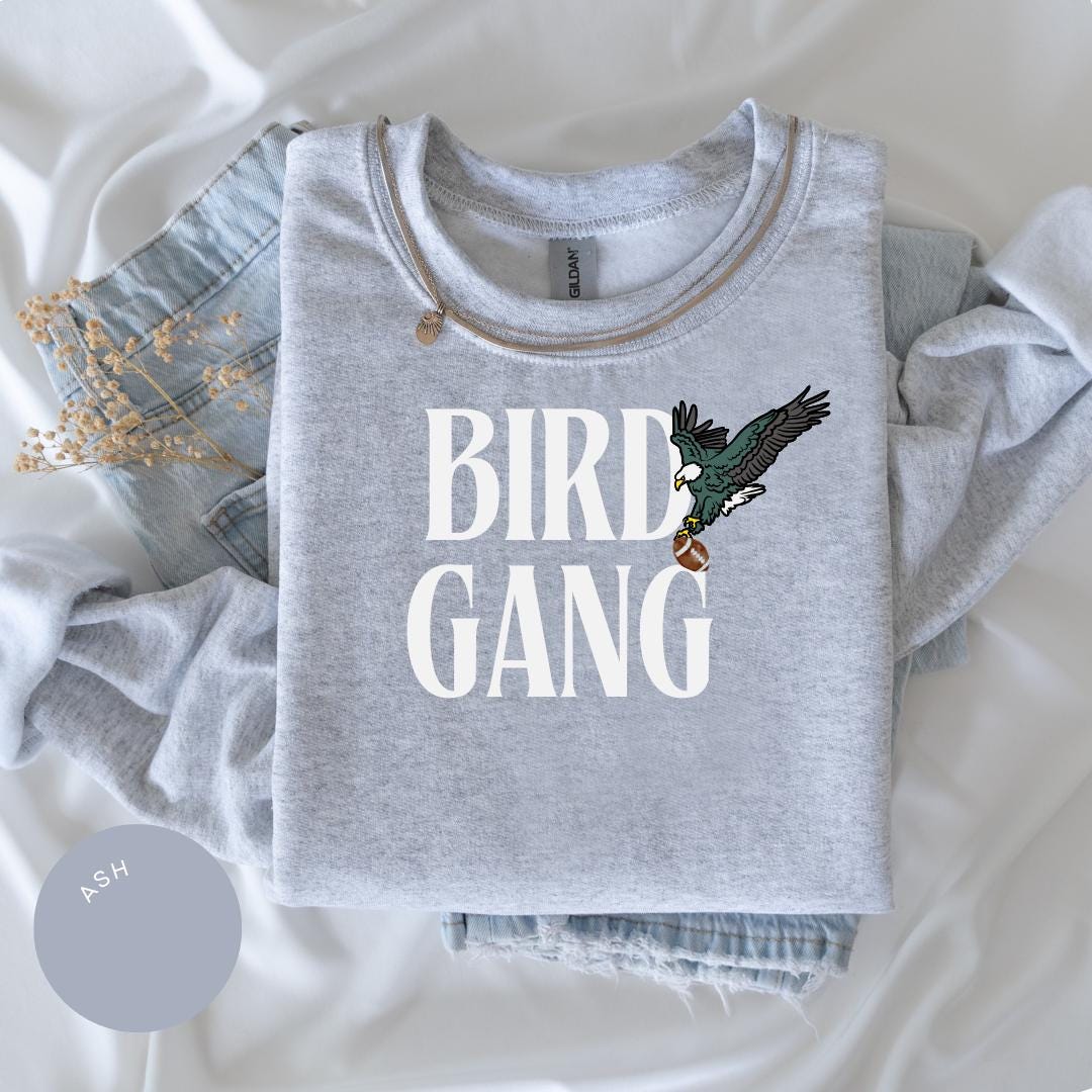 Bird Gang Crewneck, Game Day Crewneck, Philadelphia Football Crewneck, Eagles Football Crewneck, Football Gift Crewneck