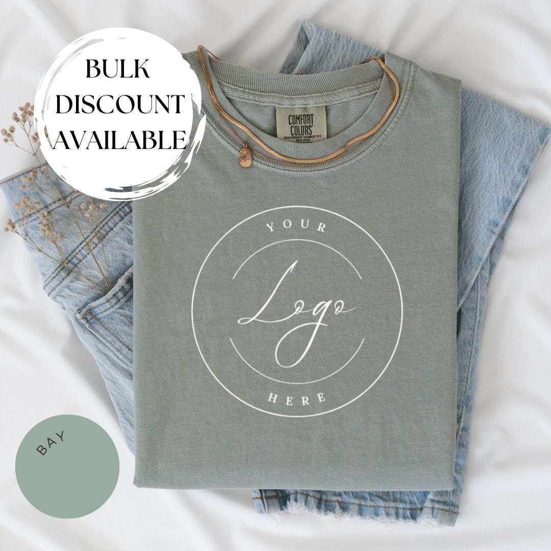 CUSTOM LOGO Comfort Colors® Shirt, Business Logo Shirt, Personalized Company Logo Shirt, Entrepreneur, Custom Text Apparel, Small Business