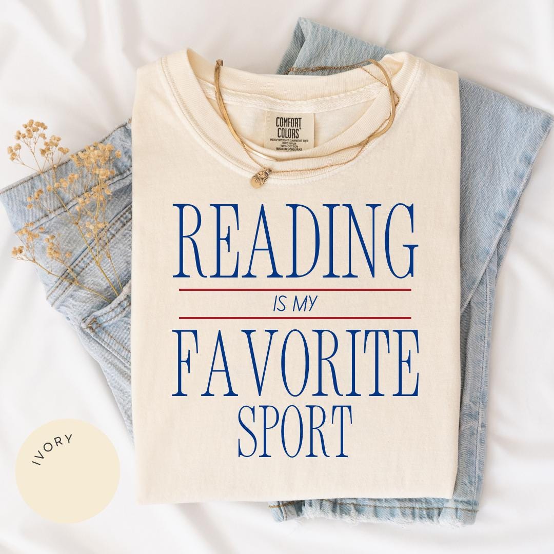 Reading is My Favorite Sport Comfort Color® Shirt, Bookish Shirt, Vintage Reading Sweatshirt, Book Lover, Booktok Gift, Bookworm Reader Gift