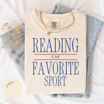 Reading is My Favorite Sport Comfort Color® Shirt, Bookish Shirt, Vintage Reading Sweatshirt, Book Lover, Booktok Gift, Bookworm Reader Gift