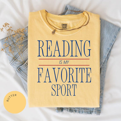 Reading is My Favorite Sport Comfort Color® Shirt, Bookish Shirt, Vintage Reading Sweatshirt, Book Lover, Booktok Gift, Bookworm Reader Gift