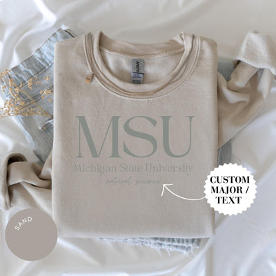 MSU Crewneck, MSU Shirt, Michigan State Hoodie, MSU Alumni, Grad Gift, Commitment Day, Michigan State Tee, Collegiate Hoodie, Go Spartans
