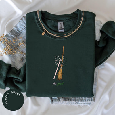 Wicked For Good Sweatshirt, Popular Sweatshirt, Glinda Sweater, Pink Sweatshirt, Gift for Her, Glinda Elphaba Wizard of Oz Crewneck, Movie